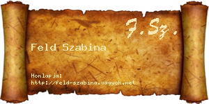 Feld Szabina névjegykártya